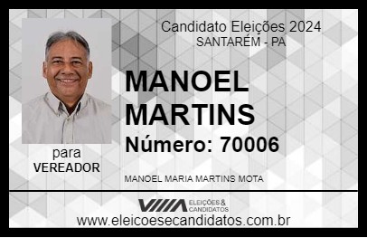 Candidato MANOEL MARTINS 2024 - SANTARÉM - Eleições