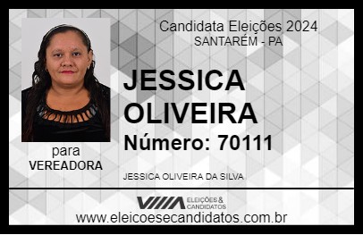 Candidato JESSICA OLIVEIRA 2024 - SANTARÉM - Eleições