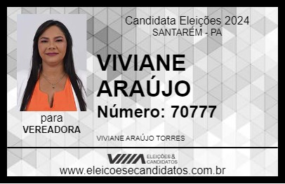 Candidato VIVIANE ARAÚJO 2024 - SANTARÉM - Eleições