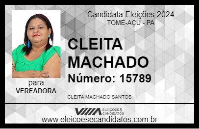 Candidato CLEITA MACHADO 2024 - TOMÉ-AÇU - Eleições