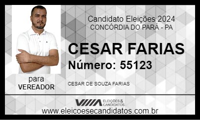 Candidato CESAR FARIAS 2024 - CONCÓRDIA DO PARÁ - Eleições