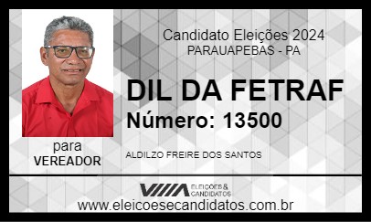 Candidato DIL DA FETRAF 2024 - PARAUAPEBAS - Eleições