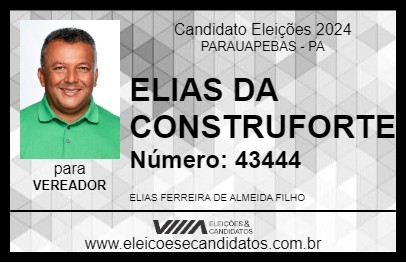 Candidato ELIAS DA CONSTRUFORTE 2024 - PARAUAPEBAS - Eleições