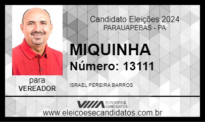 Candidato MIQUINHA 2024 - PARAUAPEBAS - Eleições