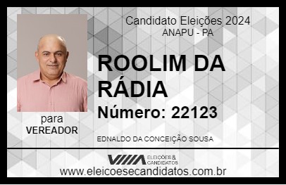 Candidato ROOLIM DA RÁDIA 2024 - ANAPU - Eleições