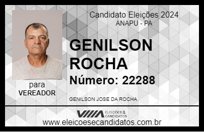 Candidato GENILSON ROCHA 2024 - ANAPU - Eleições