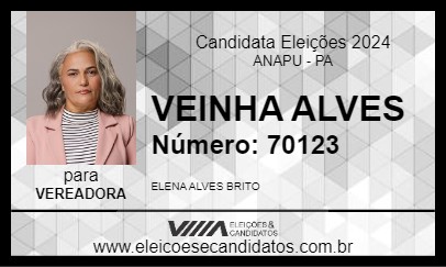 Candidato VEINHA ALVES 2024 - ANAPU - Eleições