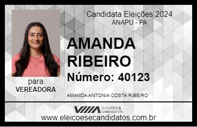 Candidato AMANDA RIBEIRO 2024 - ANAPU - Eleições