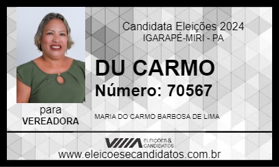 Candidato DU CARMO 2024 - IGARAPÉ-MIRI - Eleições