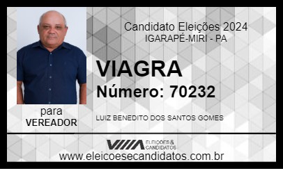 Candidato VIAGRA 2024 - IGARAPÉ-MIRI - Eleições