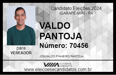 Candidato VALDO PANTOJA 2024 - IGARAPÉ-MIRI - Eleições