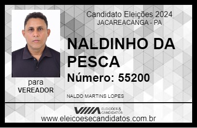 Candidato NALDINHO DA PESCA 2024 - JACAREACANGA - Eleições