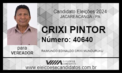 Candidato CRIXI PINTOR 2024 - JACAREACANGA - Eleições