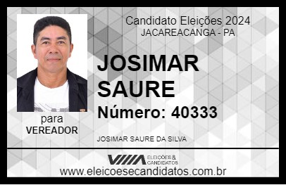 Candidato JOSIMAR SAURE 2024 - JACAREACANGA - Eleições