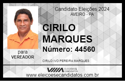 Candidato CIRILO MARQUES 2024 - AVEIRO - Eleições