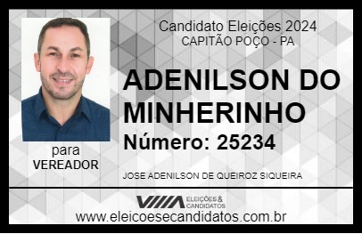 Candidato ADENILSON DO MINEIRINHO 2024 - CAPITÃO POÇO - Eleições