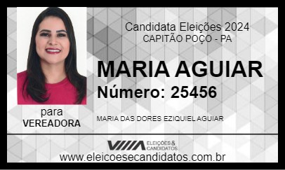 Candidato MARIA AGUIAR 2024 - CAPITÃO POÇO - Eleições