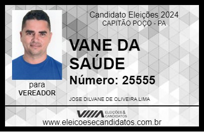 Candidato VANE DA SAÚDE 2024 - CAPITÃO POÇO - Eleições