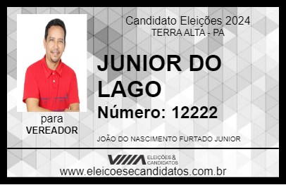 Candidato JUNIOR DO LAGO 2024 - TERRA ALTA - Eleições