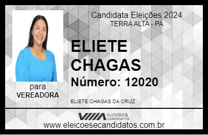 Candidato ELIETE CHAGAS 2024 - TERRA ALTA - Eleições