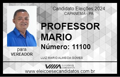 Candidato PROFESSOR MARIO 2024 - CAPANEMA - Eleições