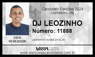 Candidato DJ LEOZINHO 2024 - CAPANEMA - Eleições