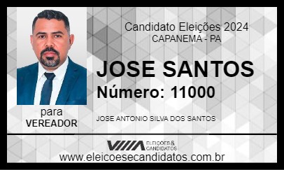 Candidato JOSE SANTOS 2024 - CAPANEMA - Eleições