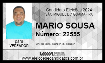 Candidato MARIO SOUSA 2024 - SÃO MIGUEL DO GUAMÁ - Eleições