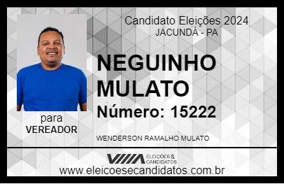 Candidato NEGUINHO MULATO 2024 - JACUNDÁ - Eleições