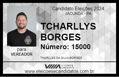 Candidato TCHARLLYS BORGES 2024 - JACUNDÁ - Eleições