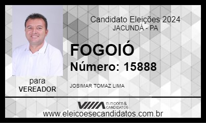 Candidato FOGOIÓ 2024 - JACUNDÁ - Eleições