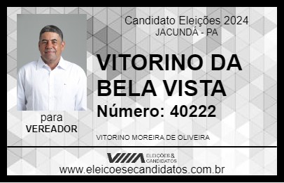 Candidato VITORINO DA BELA VISTA 2024 - JACUNDÁ - Eleições