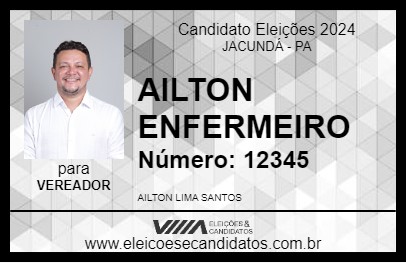 Candidato AILTON ENFERMEIRO 2024 - JACUNDÁ - Eleições