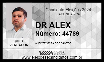 Candidato DR ALEX 2024 - JACUNDÁ - Eleições