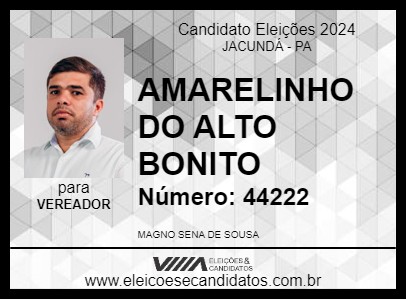 Candidato AMARELINHO DO ALTO BONITO 2024 - JACUNDÁ - Eleições