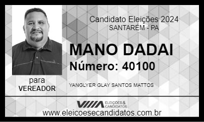 Candidato MANO DADAI 2024 - SANTARÉM - Eleições