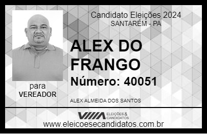 Candidato ALEX DO FRANGO 2024 - SANTARÉM - Eleições