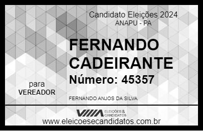 Candidato FERNANDO CADEIRANTE 2024 - ANAPU - Eleições