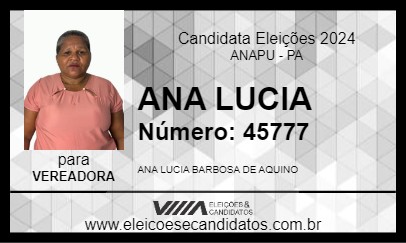 Candidato ANA LUCIA 2024 - ANAPU - Eleições