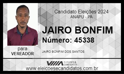 Candidato JAIRO BONFIM 2024 - ANAPU - Eleições