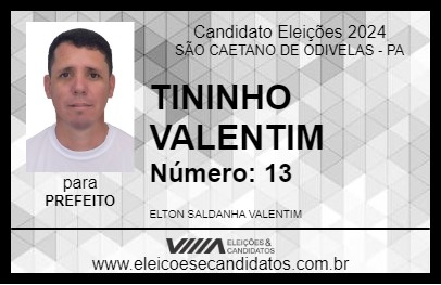 Candidato TININHO VALENTIM 2024 - SÃO CAETANO DE ODIVELAS - Eleições