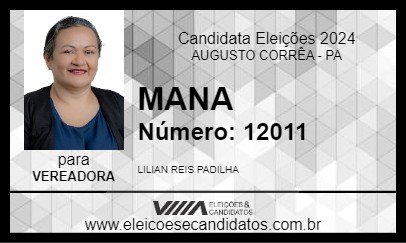 Candidato MANA 2024 - AUGUSTO CORRÊA - Eleições