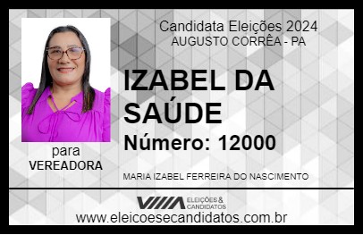 Candidato IZABEL DA SAÚDE 2024 - AUGUSTO CORRÊA - Eleições