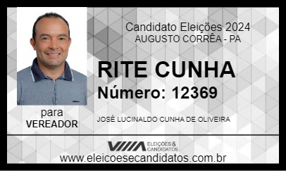 Candidato RITE CUNHA 2024 - AUGUSTO CORRÊA - Eleições