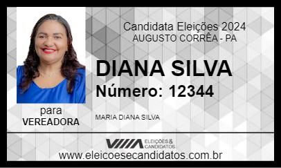 Candidato DIANA SILVA 2024 - AUGUSTO CORRÊA - Eleições