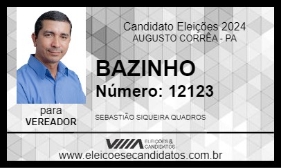 Candidato BAZINHO 2024 - AUGUSTO CORRÊA - Eleições