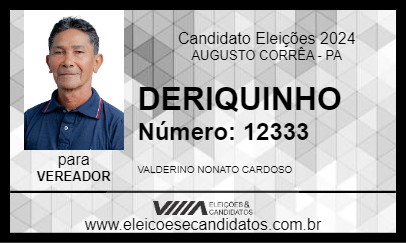 Candidato DERIQUINHO 2024 - AUGUSTO CORRÊA - Eleições