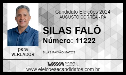 Candidato SILAS FALÔ 2024 - AUGUSTO CORRÊA - Eleições