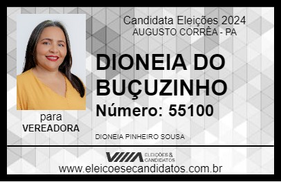 Candidato DIONEIA DO BUÇUZINHO 2024 - AUGUSTO CORRÊA - Eleições