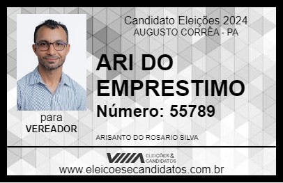 Candidato ARI DO EMPRESTIMO 2024 - AUGUSTO CORRÊA - Eleições